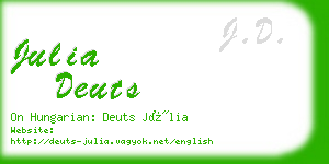 julia deuts business card